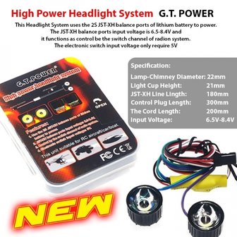 Rc  High Power led System 28967 GT POWER High Power Headlight System For Rc Model Aircraft / Car / Boat