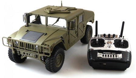 RC 4x4 U.S. Milit&auml;r Truck 1:10 Army groen RTR 22417