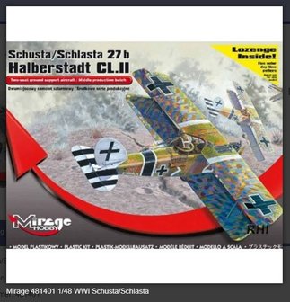 Modelbouw pakket Mirage-Hobby 481401 Schusta/Schlasta 27b Halberstadt CL.II