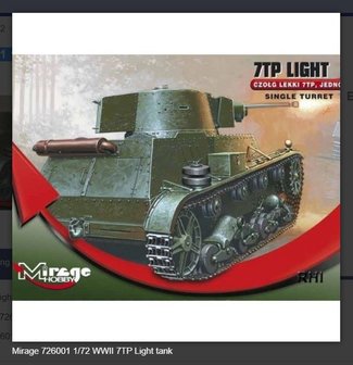 Bouwpakket Mirage-Hobby Mirage 726001 1/72 WWII 7TP Light tank German/