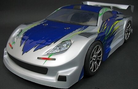 Body painted voor Nitro power Seben on the road 1:8 grijs