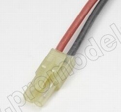 Mini Tamiya stekker, Man., silicone kabel 14AWG, 10cm (1st) GF-1072-002