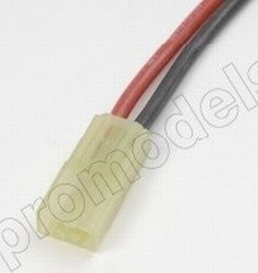 Mini Tamiya stekker, Vrouw, silicone kabel 14AWG, 10cm (1st) GF-1072-003