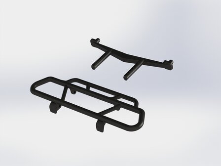 Onderdeel voor  Arrma RC auto AR320319 SC REAR BUMPER AND BODY MOUNT SET