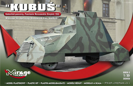 Bouwpakket Hobby Mirage schaal 1:35 Kubus armor tank 355026