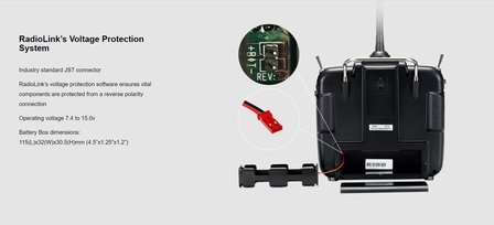 Zenderset RadioLink AT10 II  2.4Ghz Includes 12 Channel Receiver and Telemetry Module