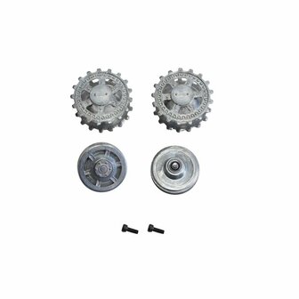 Metalen aandrijfwielen en geleidewielen Metal drive and idler wheels for Panther / Jagdpanther Item number: 1383879002