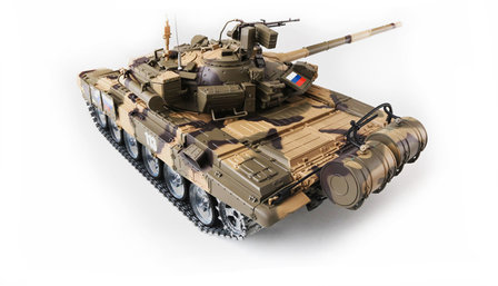 RC tank 23119 Panzer T-90 2.4GHZ  pro-line Control edition rook geluid IR/BB metal tracks, loop en geleidewielen