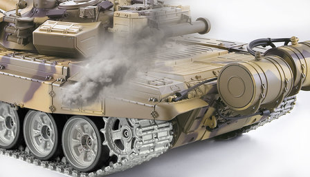 RC tank 23119 Panzer T-90 2.4GHZ  pro-line Control edition rook geluid IR/BB metal tracks, loop en geleidewielen