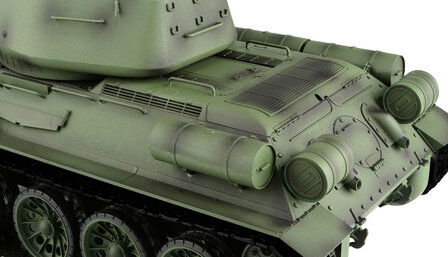 RC tank Russische T34/85 2,4 GHz  1:16  IR/BB 2.4 GHZ rook en geluid V7.0