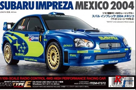 RC auto bouwpakket Tamiya 47372 1/10 RC Subaru Impreza WRX 2004 (TT-01E)