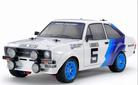 RC auto bouwpakket Tamiya 58687 1:10 RC Ford Escort MkII Ral.Lac. MF-01X