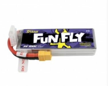 Tattu Funfly Series 1800mAh 11.1V 100C 3S1P Lipo Battery Pack with XT60 Plug