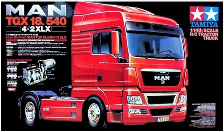 Tamiya bouwpakket 56332 1/14 RC MAN TGX 18.540 Red Edition