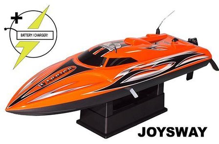 RC speedboot Joysway  Race Boat - Electric - RTR - Offshore Lite Warrior V3 - with 7.4V 800mAh Li-Ion &amp; AC Balance Charger