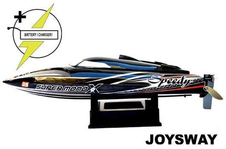 RC speedboot Joysway  Race Boat - Electric - RTR - Super Mono X V2 - HRC COMBO - 11.1V 1800mAh 40C LiPo &amp; AC Balance Charger