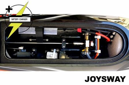 RC speedboot Joysway  Race Boat - Electric - RTR - Super Mono X V2 - HRC COMBO - 11.1V 1800mAh 40C LiPo &amp; AC Balance Charger