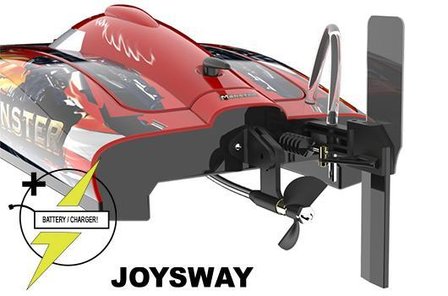 RC speedboot Race Boat - Electric - RTR - Monster - BRUSHLESS - HRC COMBO 11.1V 2500mAh 40C LiPo &amp; AC Balance Charger