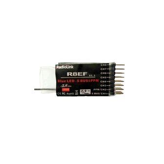 Radiolink R8EF 8 channel 2.4 GHz S.BUS Receiver for T8FB