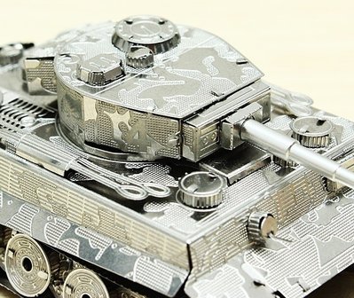 Metalen bouwpakket Tiger Tank DIY 3D Laser Cut 