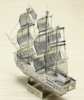 Metalen bouwpakket ZOYO Black Pearl Pirate Ship  3D Laser Cut 2