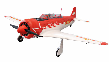 RC vliegtuig 24100 AMXFLIGHT YAK-11 rood/wit EPO 6S PNP