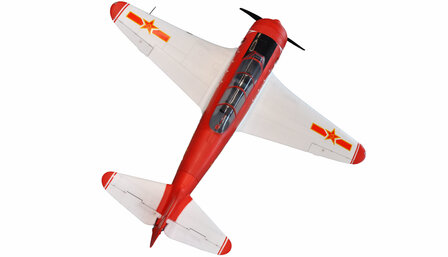 RC vliegtuig 24100 AMXFLIGHT YAK-11 rood/wit EPO 6S PNP
