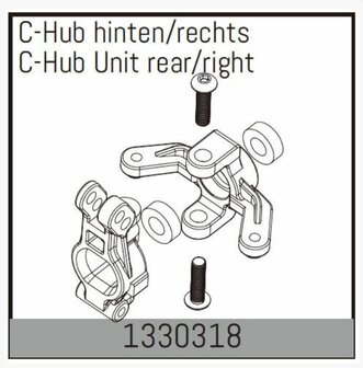 133031C-Hub hinten/rechts Ersatzteil f&uuml;r Absima 1:8 V2 Basher Serie   Passend f&uuml;r Varianten : Stoke, Torch, Assassin 4S &amp; 6S Brushless 