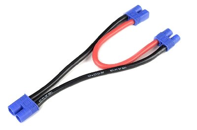 G-Force RC GF-1320-090 - Revtec - Power Y-kabel - Serieel - EC-3 - 12AWG Siliconen-kabel - 12cm - 1 st