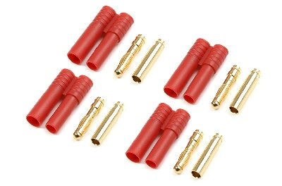 G-Force RC GF-1001-003 - Revtec - Connector - 4.0mm - Goudcontacten met plastiek behuizing - 4 st