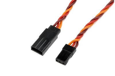 G-force GF-1111-011 - Revtec - Servo verlengkabel - Gedraaide kabel - JR/Hitec - 22AWG / 60 Strengen - 30cm - 1 st