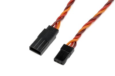 G-force GF-GF-1121-014 - Revtec - Servo verlengkabel - Gedraaide HD siliconen-kabel - JR/Hitec - 22AWG / 60 Strengen - 75cm - 1 st