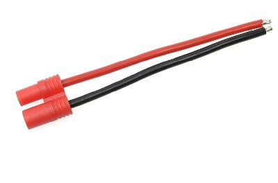 G-Force RC GF-1061-002 - Revtec - Connector met kabel - 3.5mm - Goud contacten - Man. connector - 14AWG Siliconen-kabel - 10cm - 1 st