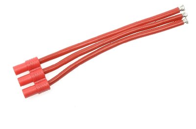 G-Force RC GF-1065-002 - Revtec - Connector met kabel - 3.5mm - Goud contacten (3pins) - Man. connector - 14AWG Siliconen-kabel - 10cm - 1 st
