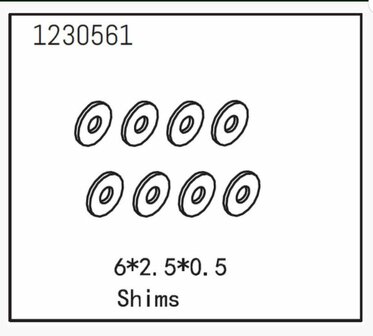 Shimscheiben 6*2.5*0.5  1230561