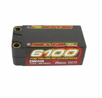 Gens ace Redline Series 6100mAh 7.4V 130C 2S2P HardCase LiPo Battery