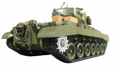 RC tank Pershing M26-Snow Leopard 2.4Ghz met met rook en geluid IR/BB V7.0 en luxe houten kist
