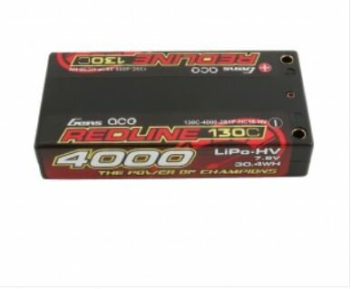 Lipo batterij Gens ace Redline Series 4000mAh 7.6V 130C 2S1P HardCase HV Lipo Battery Pack with Hardcase