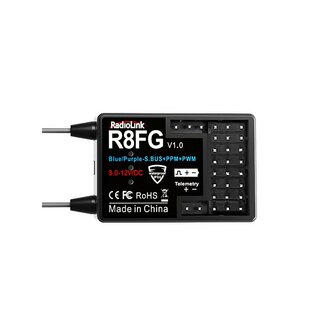 Ontvanger R8FG 2.4Ghz 8Ch gyro integrated Receiver for RC8X, RC4GS, RC6GS, etc