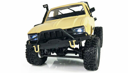 RC Auto 22326  Amewi Pick-Up Truck Zand Brushed 1:16 RC auto Elektro Terreinwagen 4WD RTR 2,4 GHz Incl. accu en laadkabel