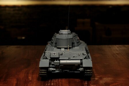 RC tank  RC Panzer &quot;Kampfwagen IV Ausf.F-2 Heng Long 1:16 grijs, rook en geluid, IR/BB, 2,4Ghz -V7.0