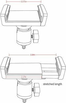 Radiolink FPV Display Monitor Screen Holder Mobile Cell Phone Bracket Mount Stand Folding for RC4GS V3&amp;V2 RC6GS V3&amp;V2 RC Controller