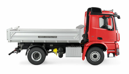 22612 MERCEDES AROCS HYDRAULIK vrachtwagen kieper PRO METALL 2,4GHZ RTR Rood