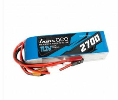 Gens ace 2700mAh 11.1V TX 3S1P Lipo Battery pack with Futaba/JST-XHR/JST-SYP