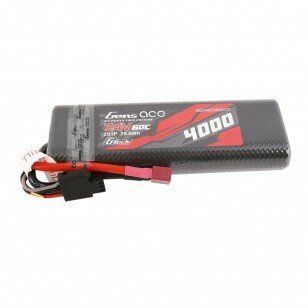 Gens ace G-Tech 4000mAh 2S1P 7.4V 60C HardCase car Lipo Battery pack with T-plug