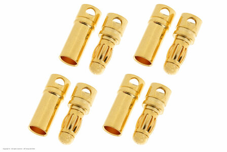 Revtec - Connector - 3.5mm - Gold Plated - Male + Female - 4 pairs