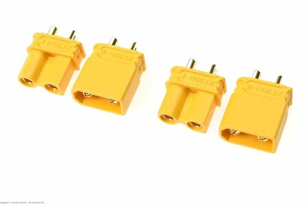 GF-1033-001 Revtec - Connector - XT-30 U - Gold Plated - Male + Female - 2 pairs