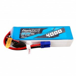 GEA406S45E5GT Gens ace G-Tech 4000mAh 22.2V 45C 6S1P Lipo Battery Pack with EC5 plug 