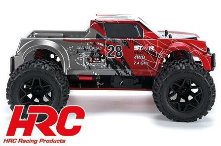 HRC15011BL 1/10 XL Elektrisch - 4WD Monster Truck - RTR - HRC NEOXX - Brushless - Scrapper ROOD/ZWART