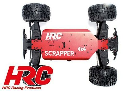 HRC15011BL 1/10 XL Elektrisch - 4WD Monster Truck - RTR - HRC NEOXX - Brushless - Scrapper ROOD/ZWART